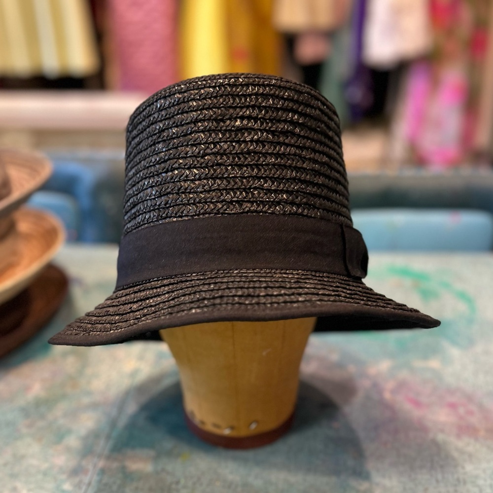 Black Straw Hat - Picture 2 of 12